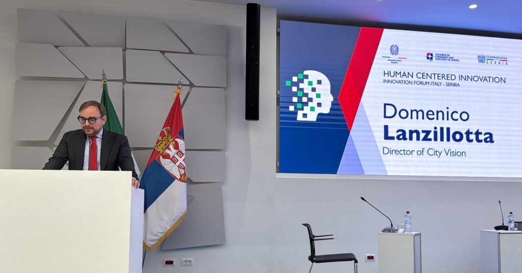Domenico Lanzilotta interviene a Belgrado all'Innovation Forum Italia-Serbia 2026